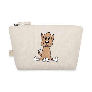 chien assis mignon petit chiot heureux animal de compagnie - Trousse biologique - nature - Devant