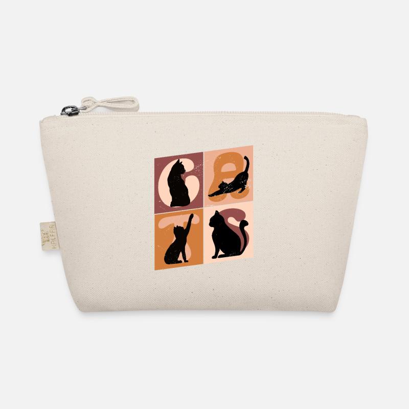 Cat Kitten Cat Kitten Kitty Silhouette Art Organic Pouch