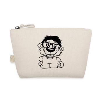 Dog Nerd Hornglasses Geek Braces Smart Funny - Organic Pouch - nature - Front