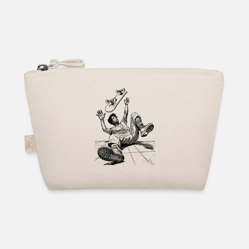 Typical Skater Fall – Humorous Shirt Organic Pouch