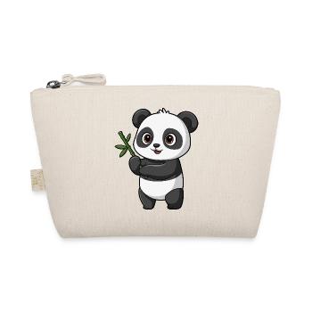 Kawaii Panda Bear - Organic Pouch - nature - Front