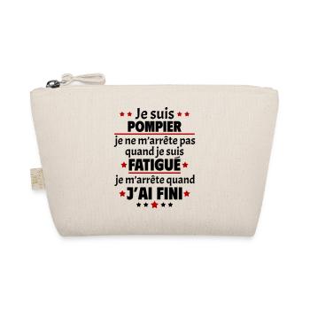 Je suis pompier, fête des pères, idée cadeau - Trousse biologique - nature - Devant