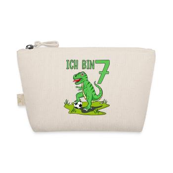 Dinosaur Rex Football 7 Birthday - Organic Pouch - nature - Front