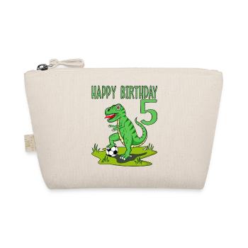 Dinosaure Rex Football 5 Joyeux Anniversaire Vert - Trousse biologique - nature - Devant