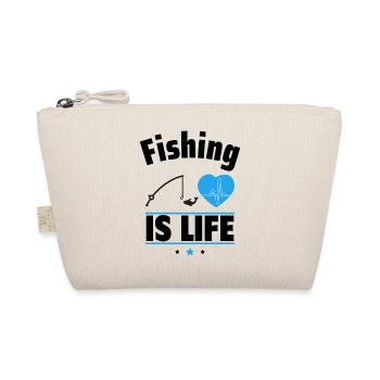 Fishing Is Life, Fishing, Angler - Organic Pouch - nature - Front