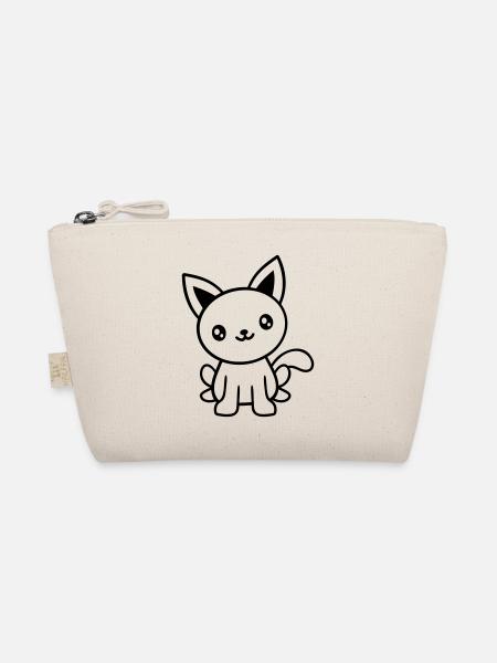 Cat Pet Cute Cute Kitten Friendly - Organic Pouch - nature - Front
