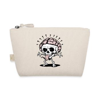 Totenkopf Gehirn - Bio-Täschchen - Natur - Vorne