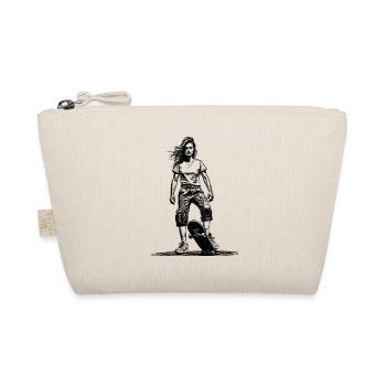 Skater-Girl Shirt – Shortly before the start - Organic Pouch - nature - Front