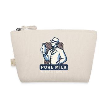Pure Milk - drink of a gentle man funny shirt - Organic Pouch - nature - Front