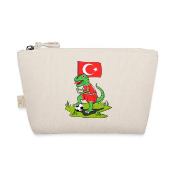 Turkey Flag Dinosaur Rex Football - Organic Pouch - nature - Front