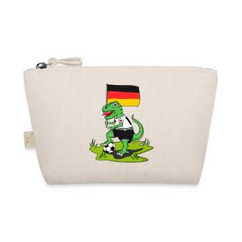 Germany Flag Dinosaur Rex Football - Organic Pouch - nature - Front