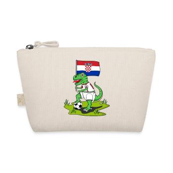 Croatia Flag Dinosaur Rex Football - Organic Pouch - nature - Front