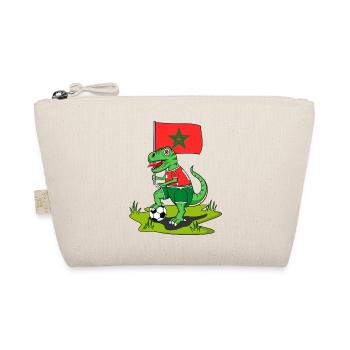 Drapeau du Maroc Dinosaure Rex Football - Trousse biologique - nature - Devant