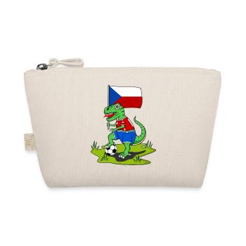 Czech Republic Flag Dinosaur Rex Football - Organic Pouch - nature - Front