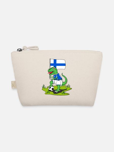 Drapeau de la Finlande Dinosaure Rex Football - Trousse biologique - nature - Devant