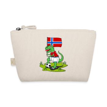 Norway Flag Dinosaur Rex Football - Organic Pouch - nature - Front