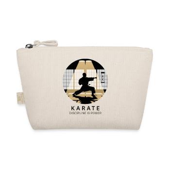 Discipline is Power – Karate & Martial Arts - Organic Pouch - nature - Front