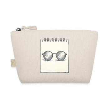 Zeichnung einer Brille - Bio-Täschchen - Natur - Vorne