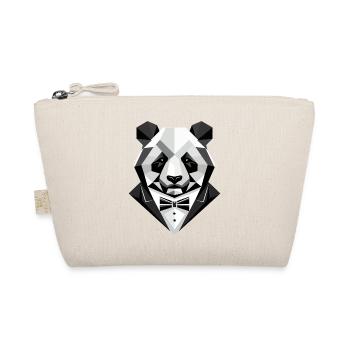 Geometric Sophistication – The Panda in a Tuxedo - Organic Pouch - nature - Front