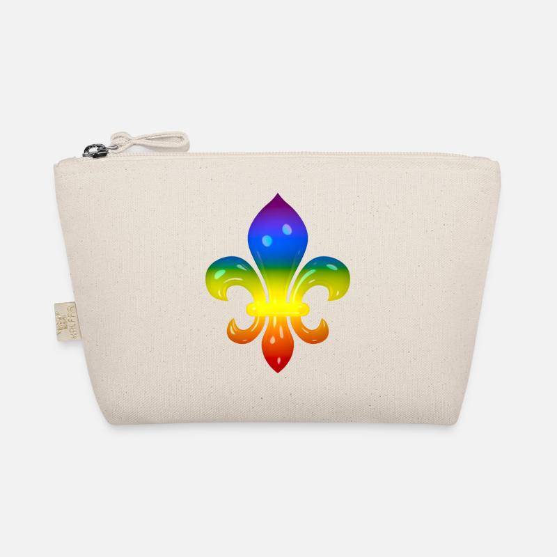 Fleur de Lys in rainbow colours Organic Pouch