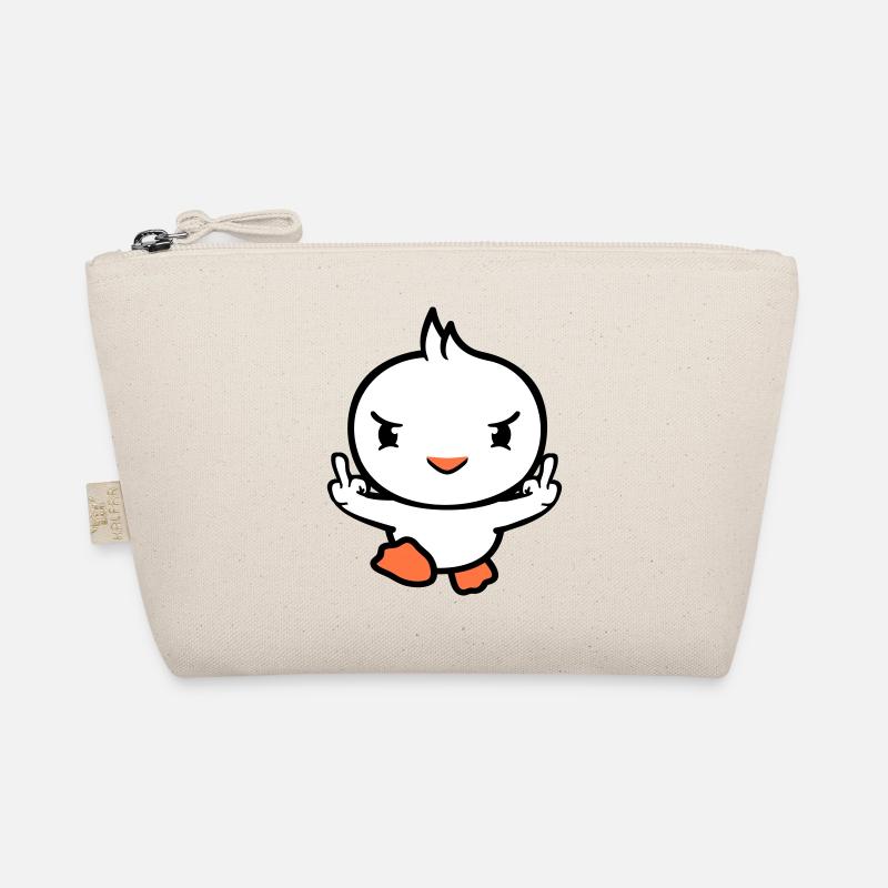 Bird evil middle finger show bad boy running cool Organic Pouch