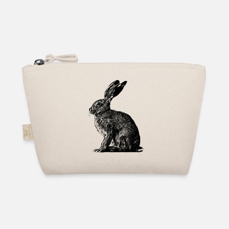 Rabbit / brown hare / Easter bunny ? - Organic Pouch - nature