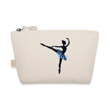 Black and White Ballet Dancer Illustration - Organic Pouch - nature - Front