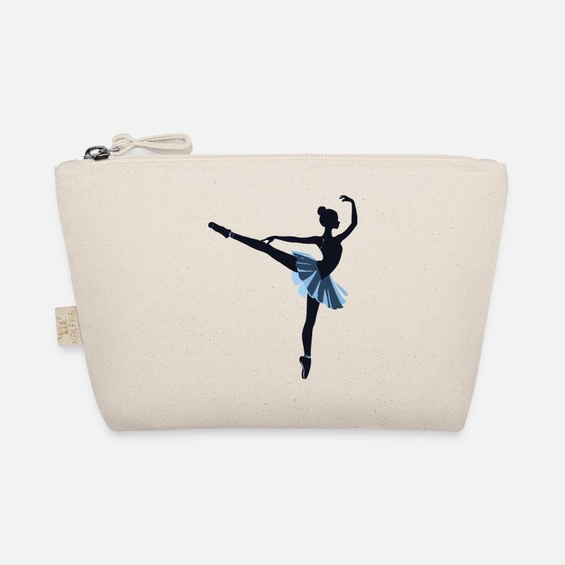 Black and White Ballet Dancer Illustration Bio-Täschchen