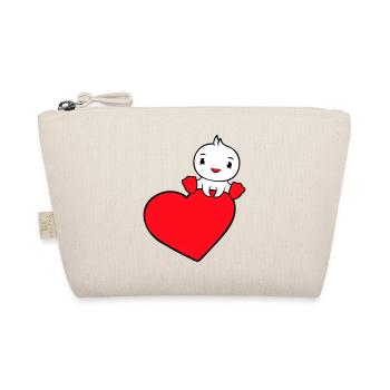 Canard Assis Sur Un Grand Coeur La Saint-Valentin Amour Doux - Trousse biologique - nature - Devant