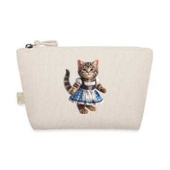Süße kleine Katze im Dirndl - Bio-Täschchen - Natur - Vorne