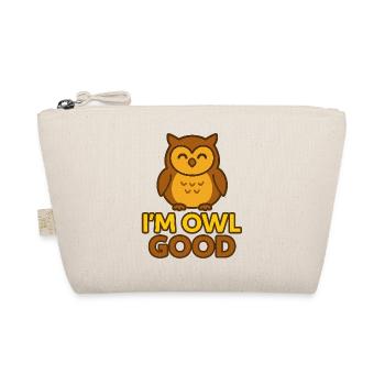 I’m Owl Good – Calm and Wise Owl - Organic Pouch - nature - Front
