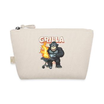 Grilling Grilla Griller Gorilla BBQ Saying Funny - Organic Pouch - nature - Front