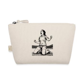 Footballer's shirt: Goal celebration with a sense of victory - Organic Pouch - nature - Front