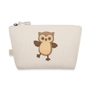 Owl for Kids T-Shirts – Clever Forest Animal Design - Organic Pouch - nature - Front