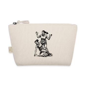 Fight for the ball! Soccer shirt for female players. - Organic Pouch - nature - Front