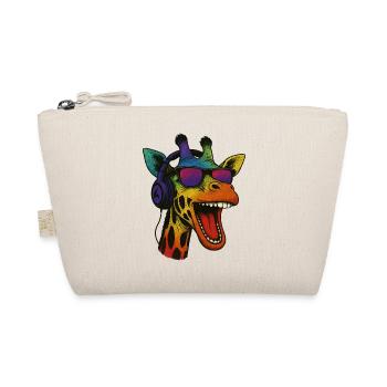 Girafe cool avec des lunettes de soleil et des écouteurs des années 90 - Trousse biologique - nature - Devant