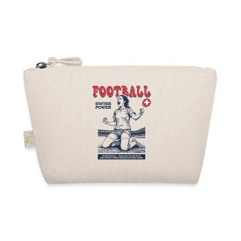 Schweizer Fußballerin Shirt: Spiel mit Vision - Bio-Täschchen - Natur - Vorne