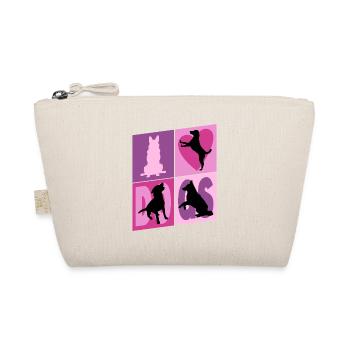 Dogs I Love Dogs Silhouettes Doggy Vintage - Organic Pouch - nature - Front