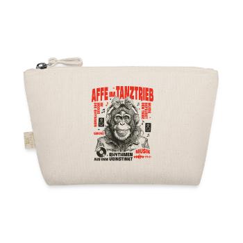 Monkey on Beats Shirt: Music with attitude - Organic Pouch - nature - Front