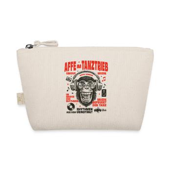 Classic Cassette Shirt: Cartoon Monkey in Groove - Organic Pouch - nature - Front