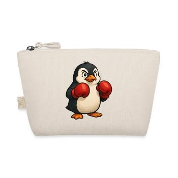 Cool pingouin boxer se bat dans la conception de dessin animé - Trousse biologique - nature - Devant