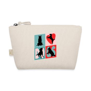Chiens J’aime Chiens Silhouettes Chien Maman Chien Papa - Trousse biologique - nature - Devant