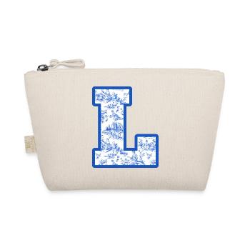 Letter l blue chinoiserie - Organic Pouch - nature - Front