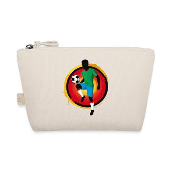 Kraftvoller Fußballer – Retro Sport Grafik - Bio-Täschchen - Natur - Vorne