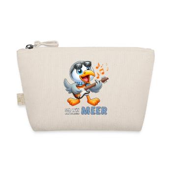 Cheerful seabird with guitar - Organic Pouch - nature - Front