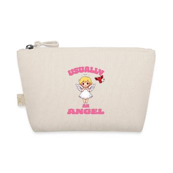 Angel Angel Devil Devil Sayings Girls Women - Organic Pouch - nature - Front