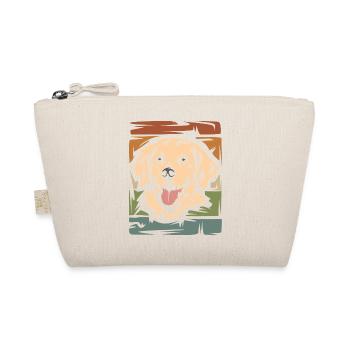 retro golden retriever and labrador dog icon - Organic Pouch - nature - Front