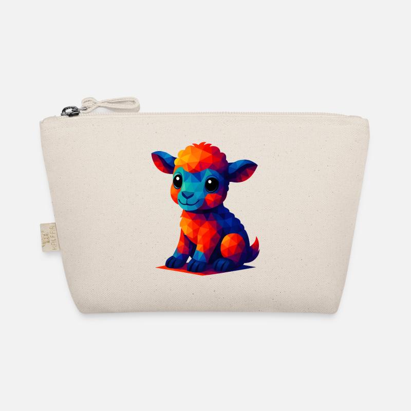 WPAP Polygon Kawaii Style Bébé Mouton Agneau Trousse biologique