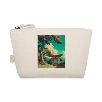 Serene Japanese Torii Gate Landscape - Organic Pouch - nature - Front