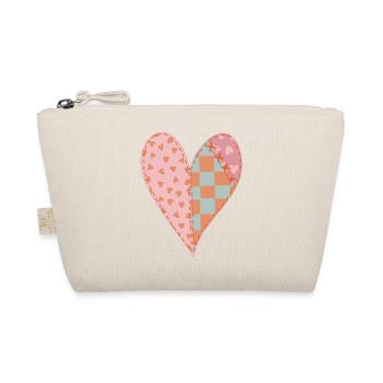 Patchwork Heart No2 - Organic Pouch - nature - Front